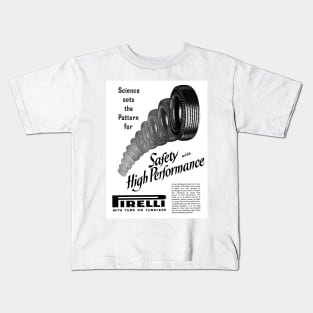 Vintage Pirelli tyre advert Kids T-Shirt